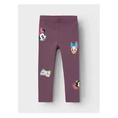 Purple Girls' Patterned Leggings Name It Jerassa Minnie