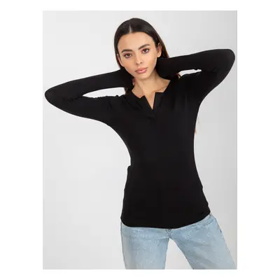 Black Women's Casual Viscose Blouse