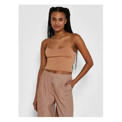 Beige Cropped Tank Top Noisy May Teresa - Women