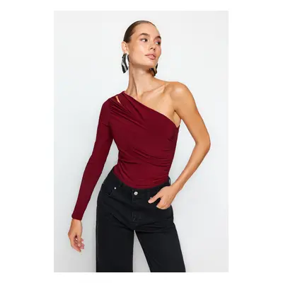 Trendyol Burgundy Window/Cut Out Detailed Bodysuit