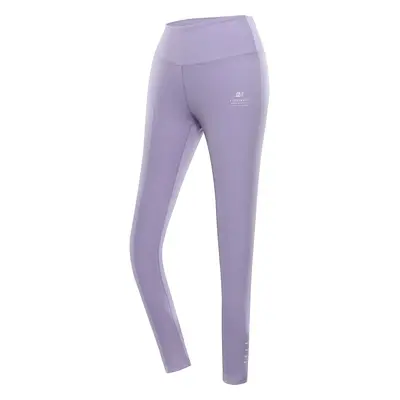 Women's quick-drying leggings ALPINE PRO LENCA pastel lilac