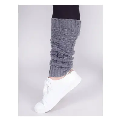 Yoclub Unisex's Leg Warmers Gray Braid SOC-0002U-6600