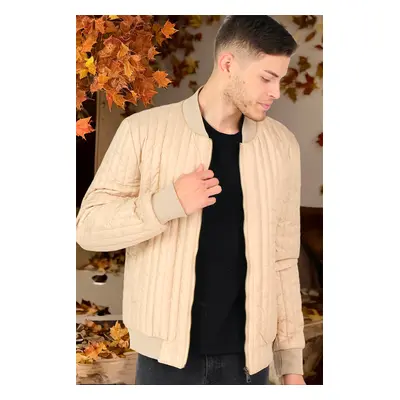 M8643 DEWBERRY MEN'S COAT-PLAIN CREAM