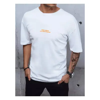 White men's T-shirt Dstreet z with print