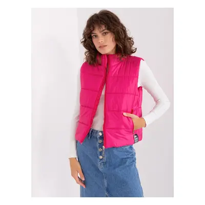 Fuchsia quilted vest