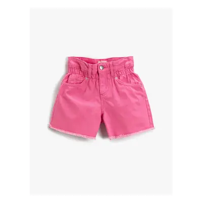 Koton Basic High Waist Shorts Cotton