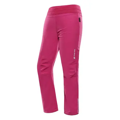 Kids softshell pants ALPINE PRO ZAZO fuchsia red