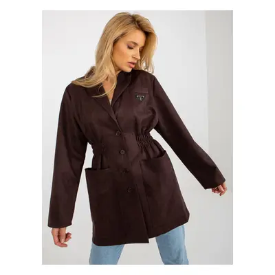 Dark brown jacket coat with pockets