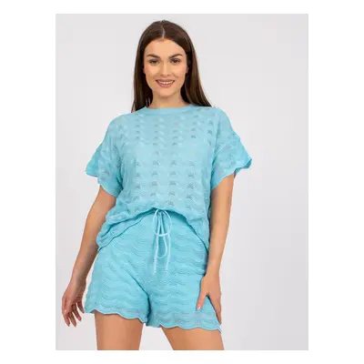 Blue summer short sleeve set