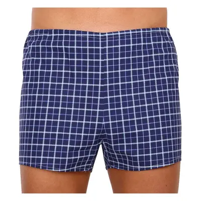 Classic men's boxer shorts Foltýn blue check oversize