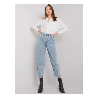 Blue women's mom jeans from Varenna