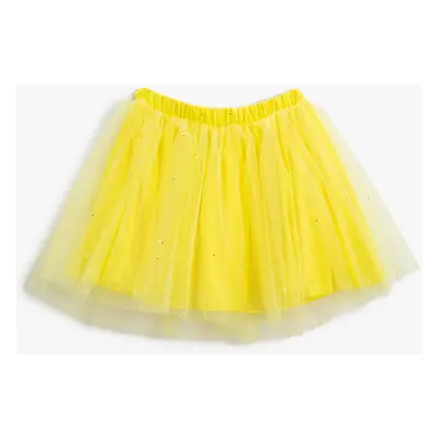 Koton Girls' Yellow Skirt