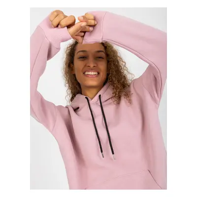 Powder pink basic kangaroo sweatshirt RUE PARIS