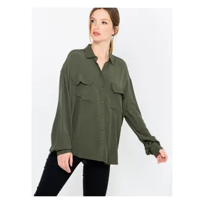 Dark Green Loose Shirt CAMAIEU