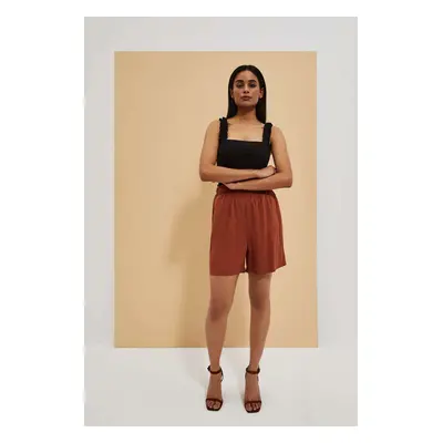 WOMEN'S SHORTS L-SH-4013 BROWN