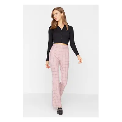 Trendyol Dry Rose Flare Fit szőtt magas derékú nadrág