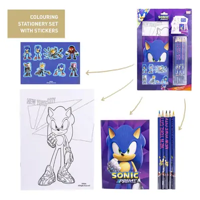 STATIONERY SET COLOREABLE SONIC PRIME