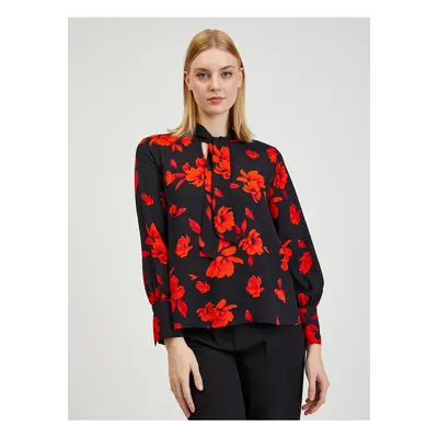 Red-black women's floral blouse ORSAY - Ladies