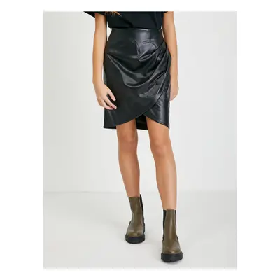 Black women's faux leather short skirt Guess Marianne