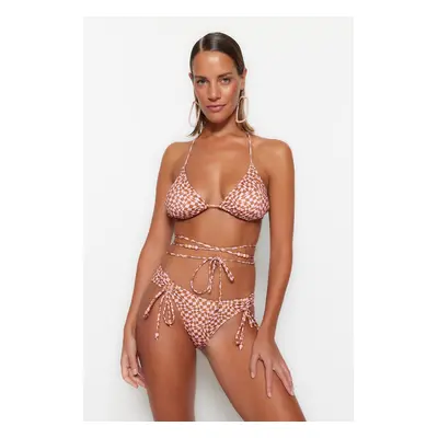 Trendyol geometriai mintás alagút normál lábú bikini alsó