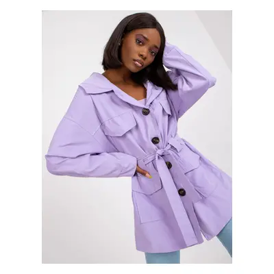 Purple coat with pockets