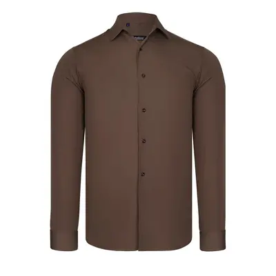 G726 DEWBERRY MEN'S SHIRT-COFFEE