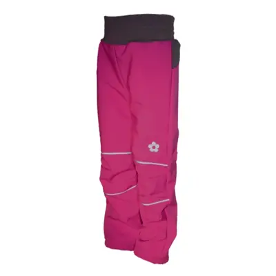 Girls' softshell pants - fuchsia-gray