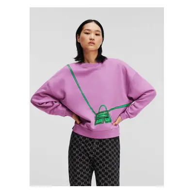 Pink womens oversize sweatshirt KARL LAGERFELD - Women