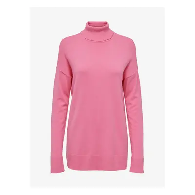 Women's pink turtleneck ONLY Ibi - Women