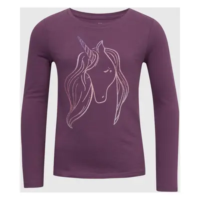 GAP Kids T-shirt with unicorn - Girls