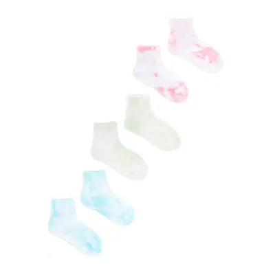 Yoclub Kids's Girls' Ankle Cotton Socks Tie Dye 3-Pack SKS-0091U-0000