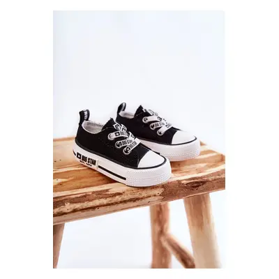 Kids fabric sneakers BIG STAR KK374049 Black and white