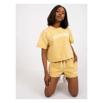 Yellow Women's Cotton Summer Set