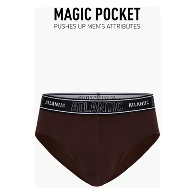 Men ́s briefs ATLANTIC Magic Pocket - brown