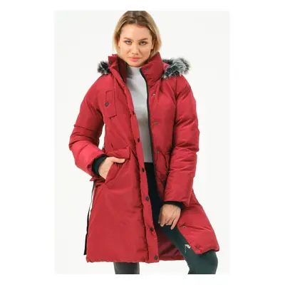 Z6774 DEWBERRY WOMEN'S COAT-BURGUNDY