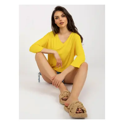 Yellow Women's Basic Viscose Blouse