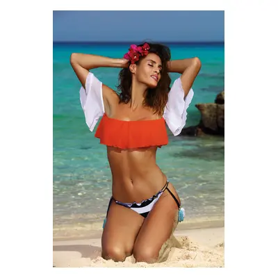 Swim Top Grace Gerbera-Bianco M-488 (7) orange-white