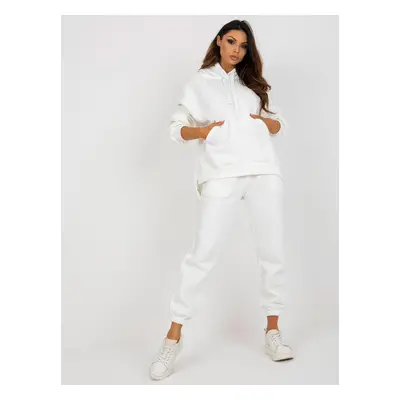 Women's tracksuit with inscription - white