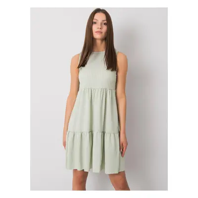 Casual pistachio dress RUE PARIS