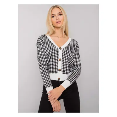 RUE PARIS Button black and white sweater