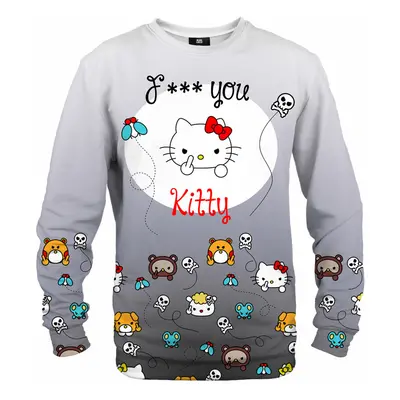 Mr. GUGU & Miss GO Unisex's Angry Kitty Black Sweater S-Pc2231