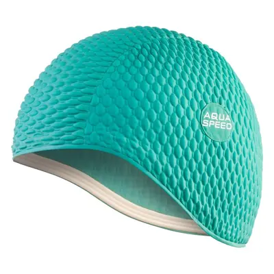 AQUA SPEED Woman's Swimming Cap Bombastic Marine Green Pattern