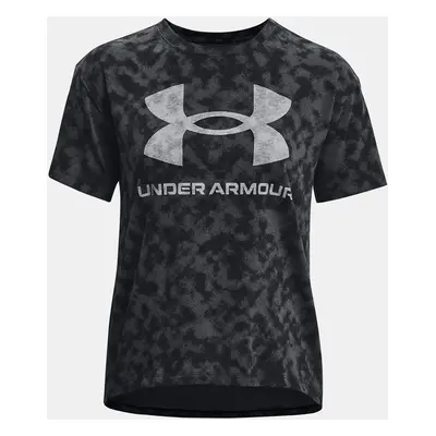 Under Armour T-Shirt UA LOGO AOP HEAVYWEIGHT SS-BLK - Women
