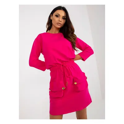 OCH BELLA fuchsia mini dress with pockets