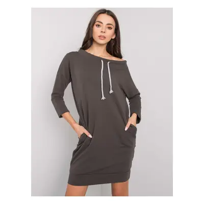 Dark khaki dress made of Paulie cotton