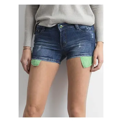 Women's blue denim shorts