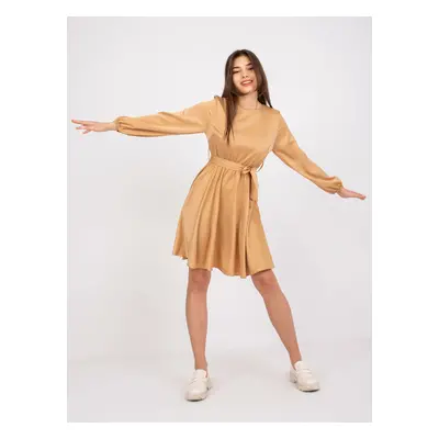 Clarison Camel Airy Cocktail Dress