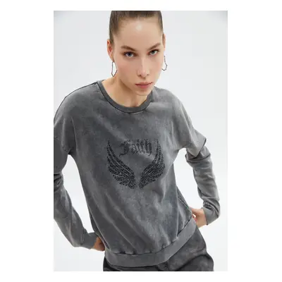 Koton Women's Anthracite Sweatshirt