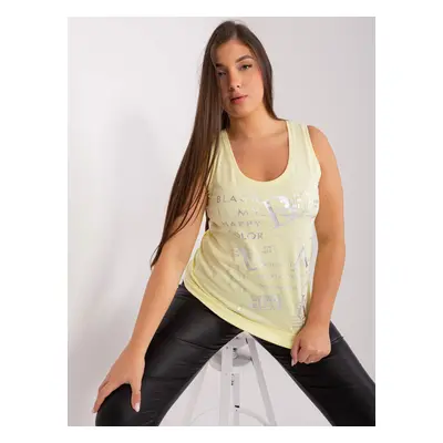 Yellow top with large print