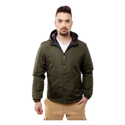 Men's double-sided jacket GLANO - khaki